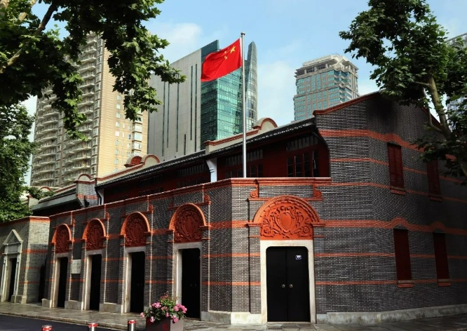 位于上海兴业路76号的中共一大会址。新华社记者 刘颖 摄
